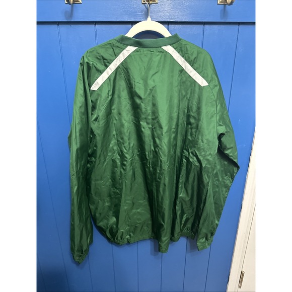 Augusta Sportswear Pullover Wind Breaker Mens Medium Green V Neck Golf - Picture 2 of 12